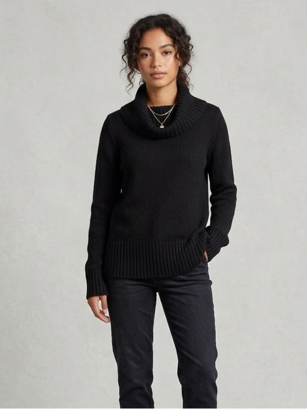 Faded Glory Black Women's Scoop Neck Sweater